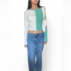 Wild Fable cropped top with long sleeve.